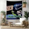 Seattle Seahawks Custom Your Name Wall Decor Tapestry Art For Pet Memorial Birthdaywedding Party Backdrop Family Gift