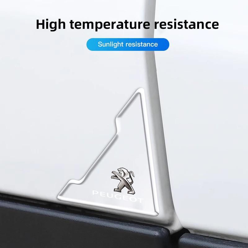 4Pcs Car Door Silicone Buffer Sticker Anti Collision Scratch For Peugeot 206 307 308 207 3008 208 407 508 2008 5008 301 406