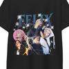 FELIX Vintage K-Pop T-Shirt Inspiriert von Felix, dem charismatischen Mitglied von Stray Kids Ein perfektes Design für echte K-Pop-Fans und Streetwear-Liebhaber