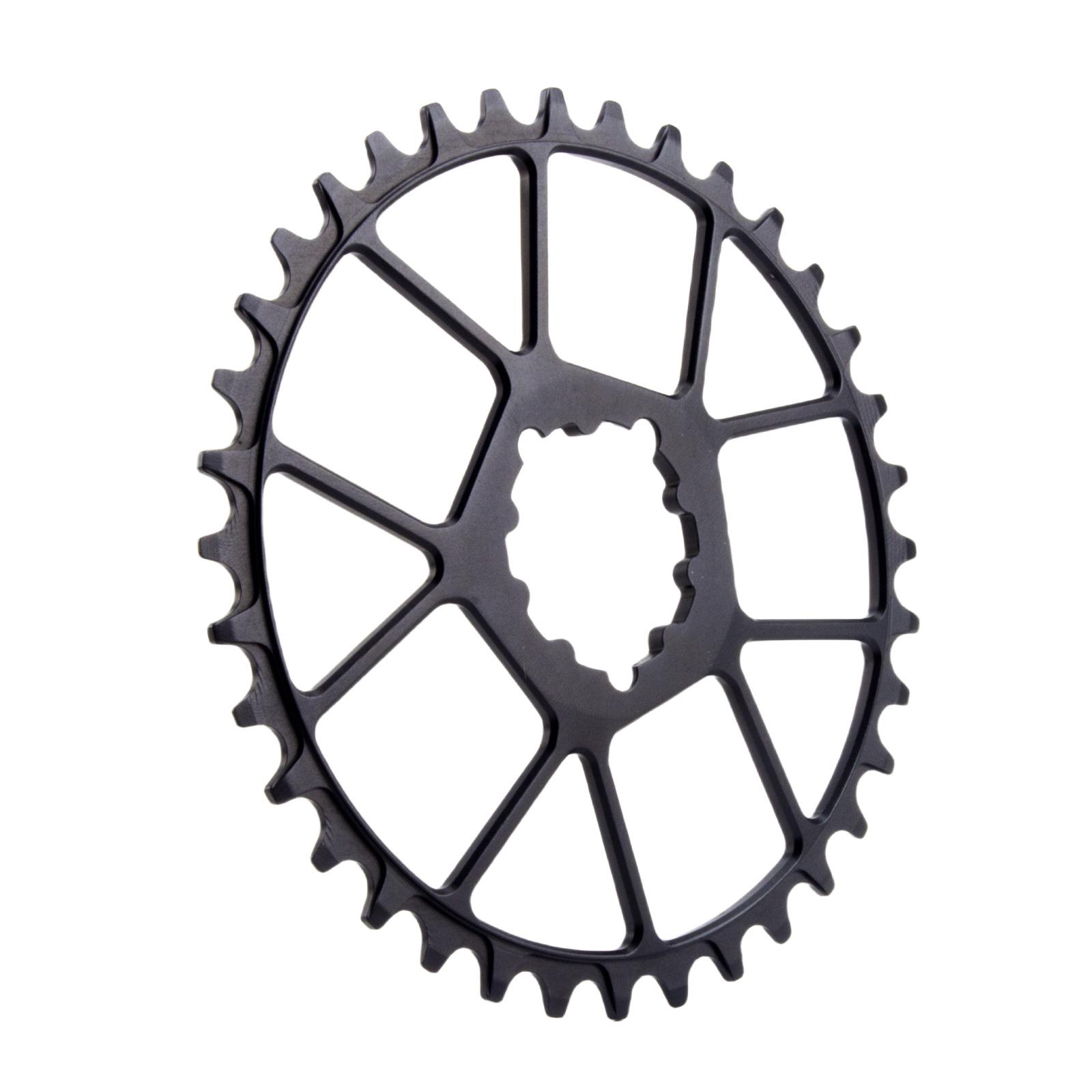 EVOSID Ultralight MTB Bike Chainring 63g Mountain Bicycle Chainwheel 32T 34 36T 38T Three-nail Straight Installation Chain Wheel Black 32T