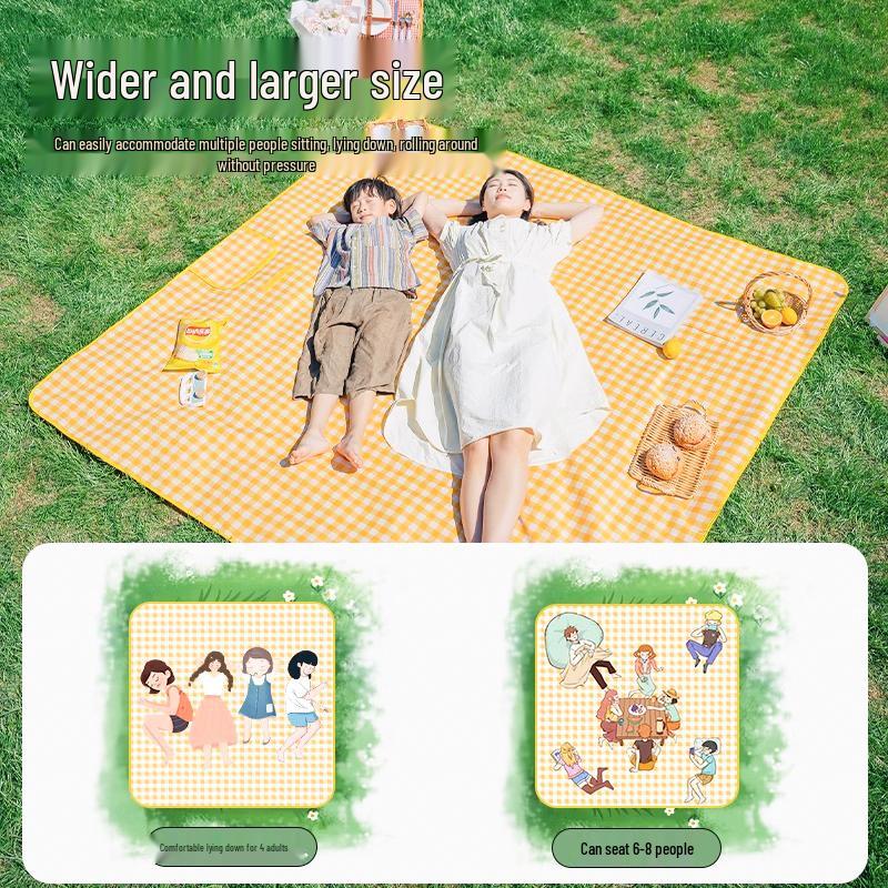 City Wave Waterproof Picnic & Camping Ground Mat - Thick, Foldable, Moisture-Proof, Portable