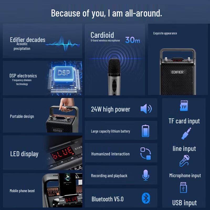 Edifier PP205 Portable Wireless KTV Bluetooth Speaker