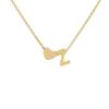 Kulei Stainless Steel Jewelry European and American English Letter Peach Heart Love Combination Necklace
