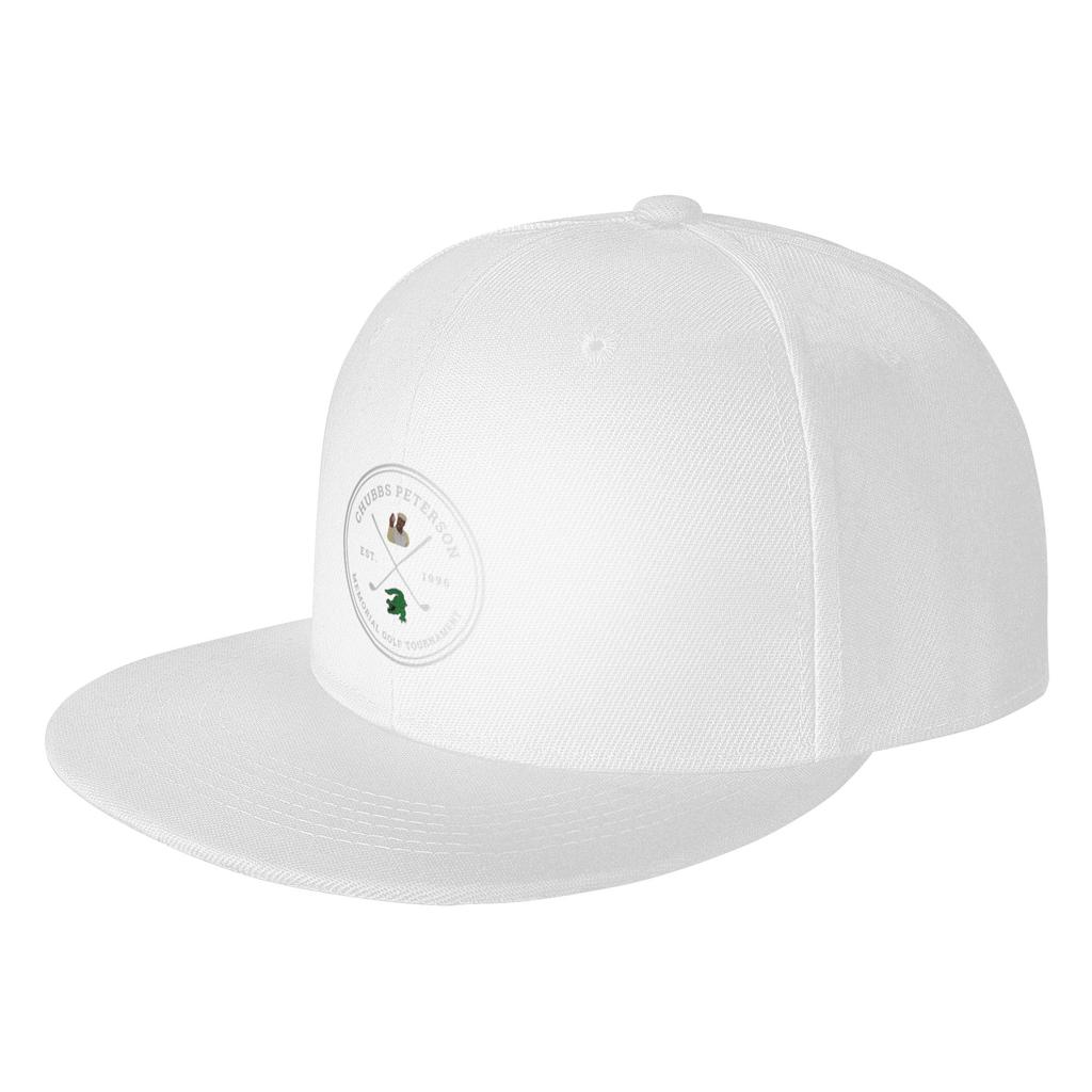 Fashion Chubbs Peterson Memorial Golf TournaUnisext Est Flat Brim Sun Hat Denim Trucker Hat Mesh Cap