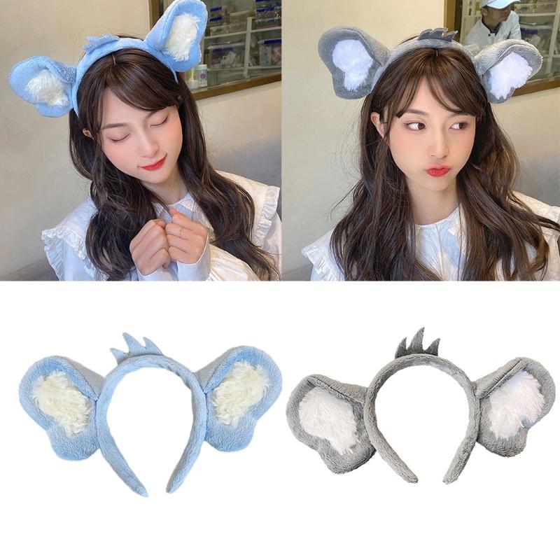 Plush Hair Hoop Fluffy Koala Ears Theme Party Performance Headdress Washing Face Headband Cosplay Hair Accessories