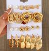 11 Pcs Fashion Boho Hoop Earring Set for Women Gold Color Bohemia Vintage Pearl Earring Heart Ear Studs Jewelry Gifts 2026 New