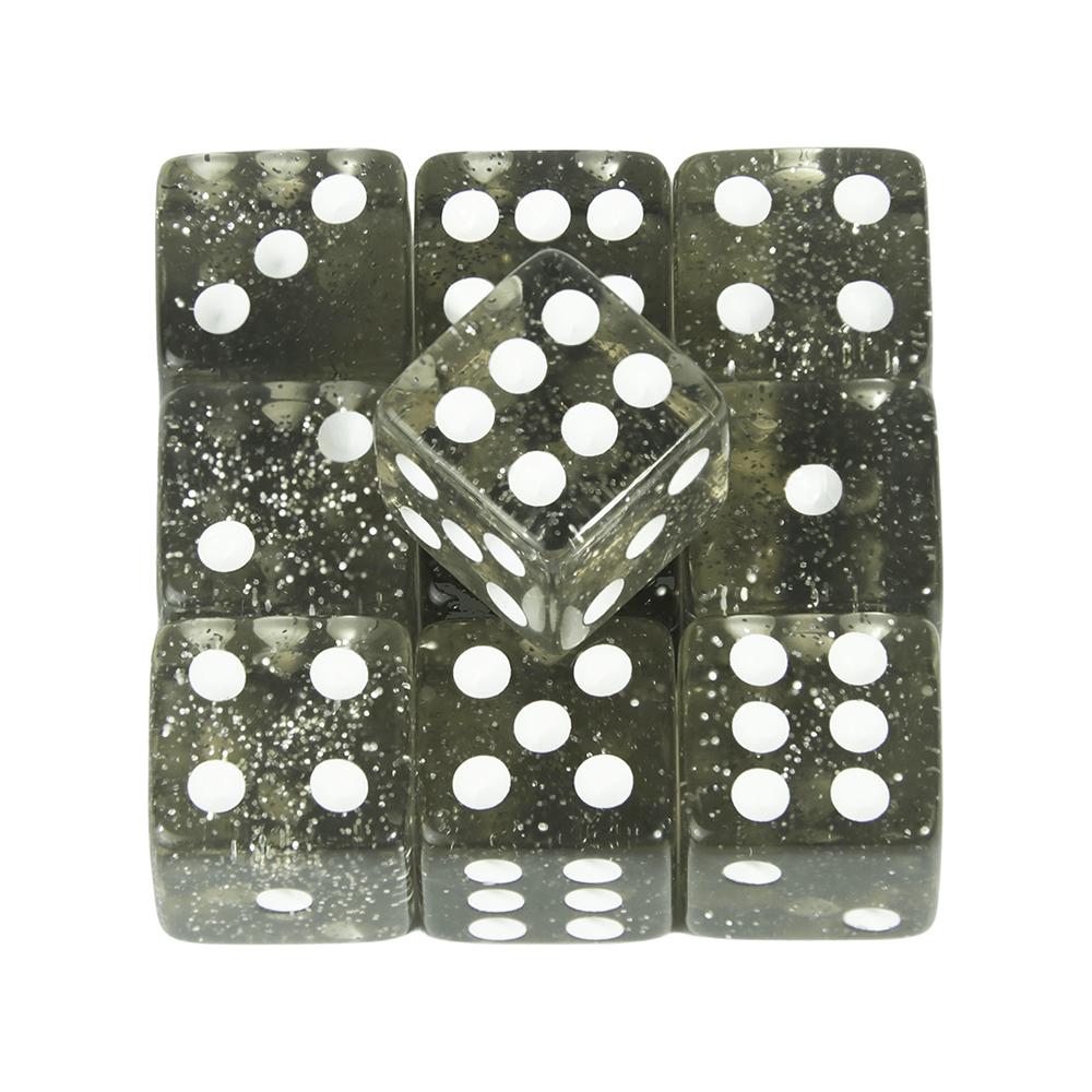 6 Lados Jogo Dice Glitter 10PCs 16mm Entretenimento Acrílico Jogo Ferramenta Dados