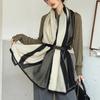 Plain Stripe Cotton Scarf for Women Winter Warm Fashion Printed Geometry Stripe Shawl Outdoor Sunscreen Muffler Hijab New Design
