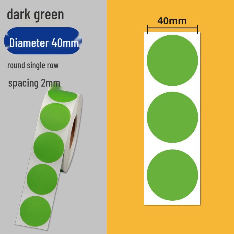Colorful Self-Adhesive Round Dot Stickers - Writable Small Paper Labels