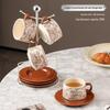 Taozhi Ceramic Coffee Cup and Saucer Set