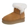 Large Size Short Snow Boots Women's 2025 Autumn and Winter New Bow Thick-soled Piled Thickened Warm Cotton Boots