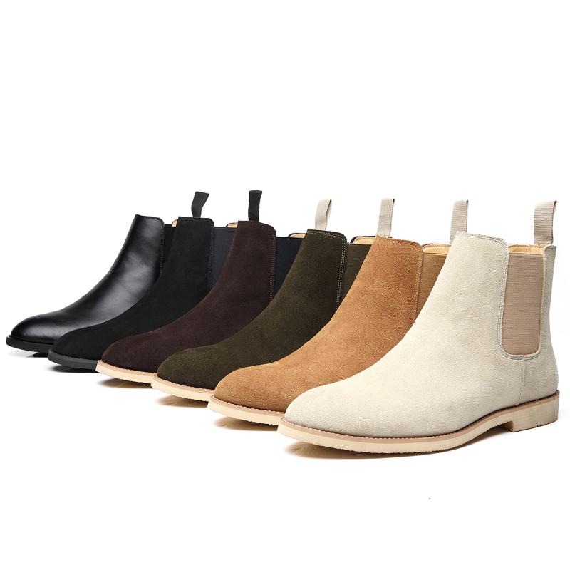 Fashion Leather Chelsea Ankle Boots Casual Shoes for Men Fashion Dress Tenis De Hombre Moccasins Tenis Caballero Designer Sneakers