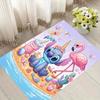 1pc Cute Stitch Pattern Area Rug Soft Flannel Floor Mat for Living Room,Office,Bedroom and Carpet,Sofa Coffee Table Floor Mat