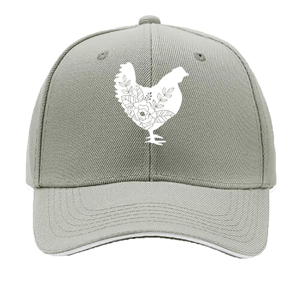 Decoração de Parede de Metal com Silhueta de Galinha Floral Chapéu Hip Hop Moda Esportes ao Ar Livre Boné de Baseball Sanduíche