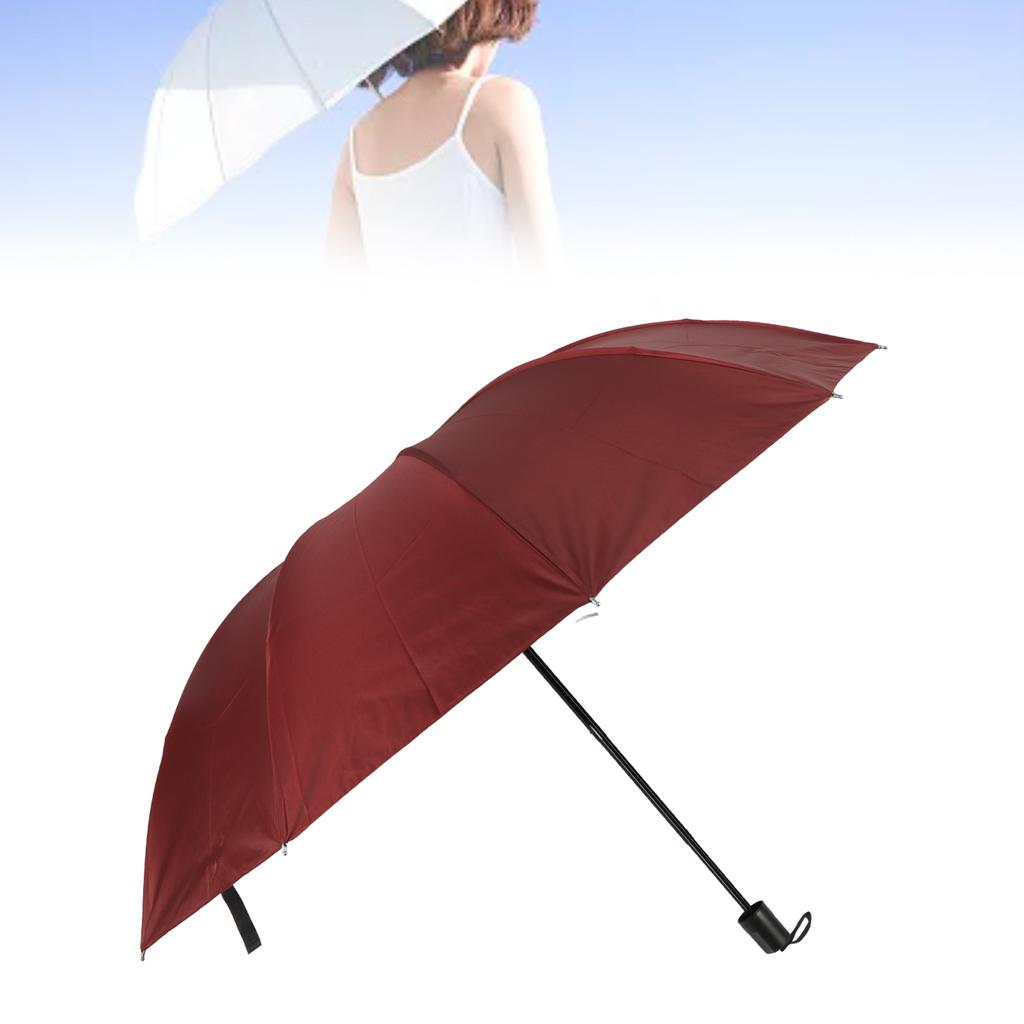 Travel Umbrella 10 Ribs Portable Manual Windproof Rainproof Sunscreen Folding Umbrella for Outdoor Travel Camping