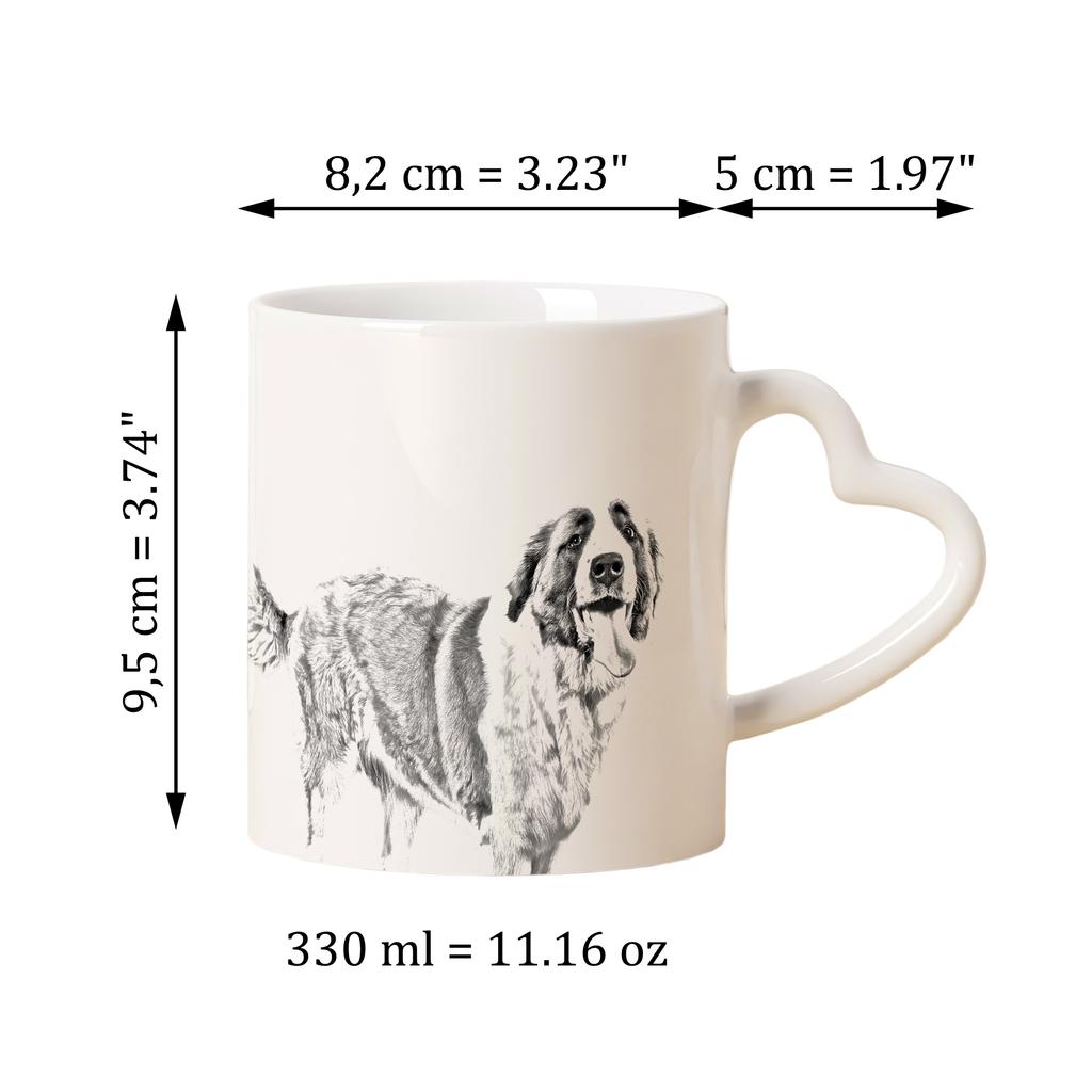 St. Bernard, Saint Bernard, Alpine Mastiff - cup with a dog, adorable cup with a heart-shaped handle, universal gift from the Art-Dog brand