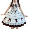 Lolita JSK Jumper Skirt Dress Tiered Ribbon Frill Dress Palace Style Forest Girl Sleeveless Girl Child Classic Lolita Fairy Tale Alice Princess Young