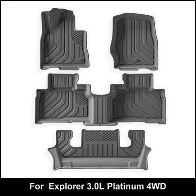 Full Coverage TPE Floor Mats for 2020 Ford Explorer, Includes Trunk Mat