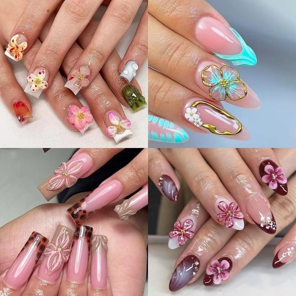 3D Design Nail Carving Mold Clear Silicone 3D Silicone Nail Art Molds  DIY Nail Supplies