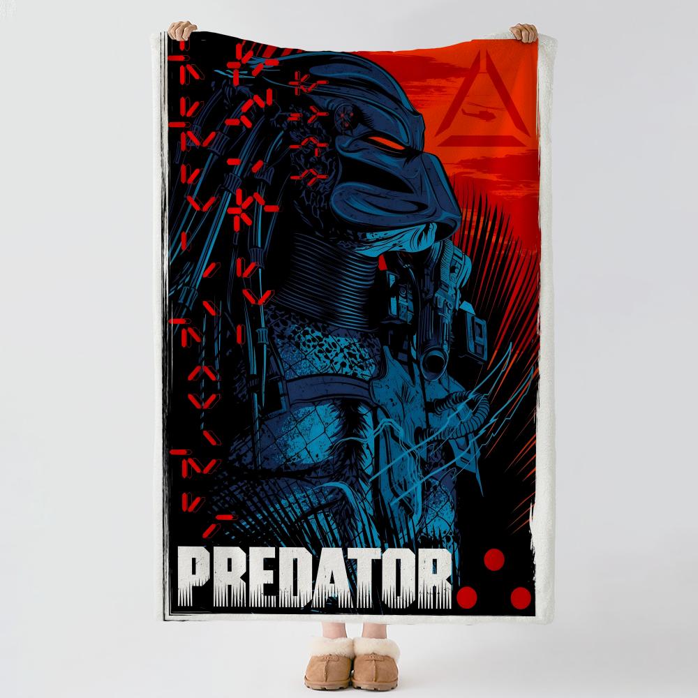 movie P-Predator-r Throw Thick Comfort Flannel Quilt, Multi-scene Use Indoor Outdoor Daily Nap