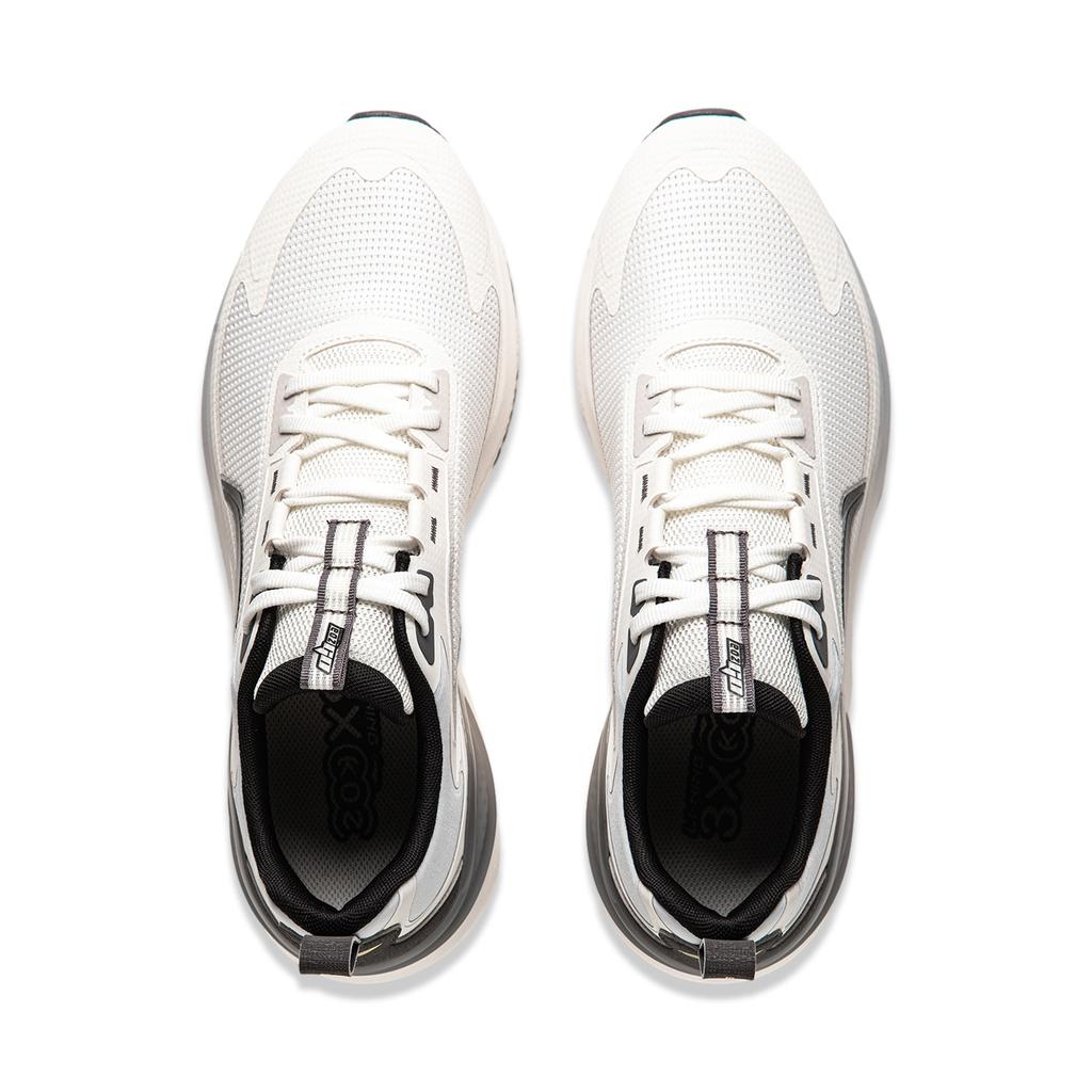 Li-Ning Li Ning Eazgo V2 Cushioning Abrasion Resistant Low Top Casual Running Shoes Men's White Gray ARSU001-1