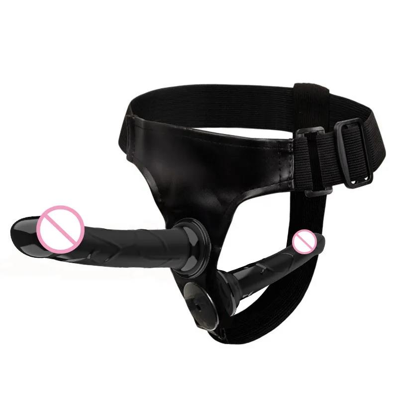 Vibrierendes Strap-On-Geschirr mit Fernbedienung - Dildo-Set für Paare Pegging Duale Stimulationsspiele