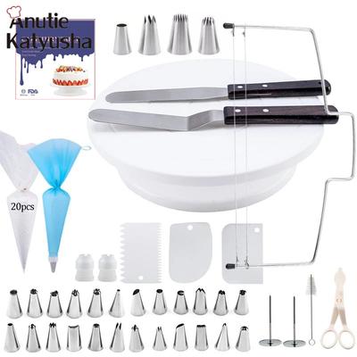 Kit platou rotativ pentru patiserie Accesorii pentru decorarea torturilor Instrumente de coacere Accesorii Stand rotativ Duze pentru cremă pentru fondant