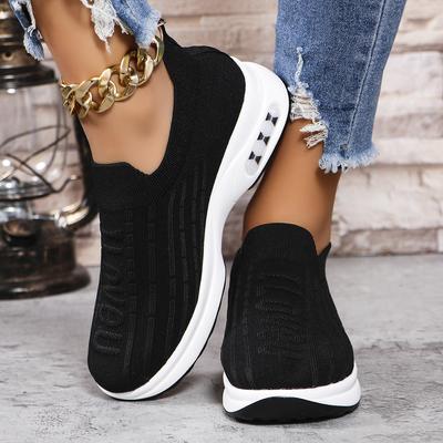 Moda Maglia Traspirante Scarpe da Ginnastica Casual da Donna Leggere Antiscivolo Scarpe da Passeggio Donna Moda Platform Slip On Scarpe da Ginnastica Taglia Plus 42