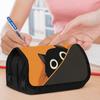 Cute Black Cat Pencil Case Compatible for & S - Double Layer Durable Fabric Zippered Pouch with Pencil Holder, School Office Gaming Accessory ( &)