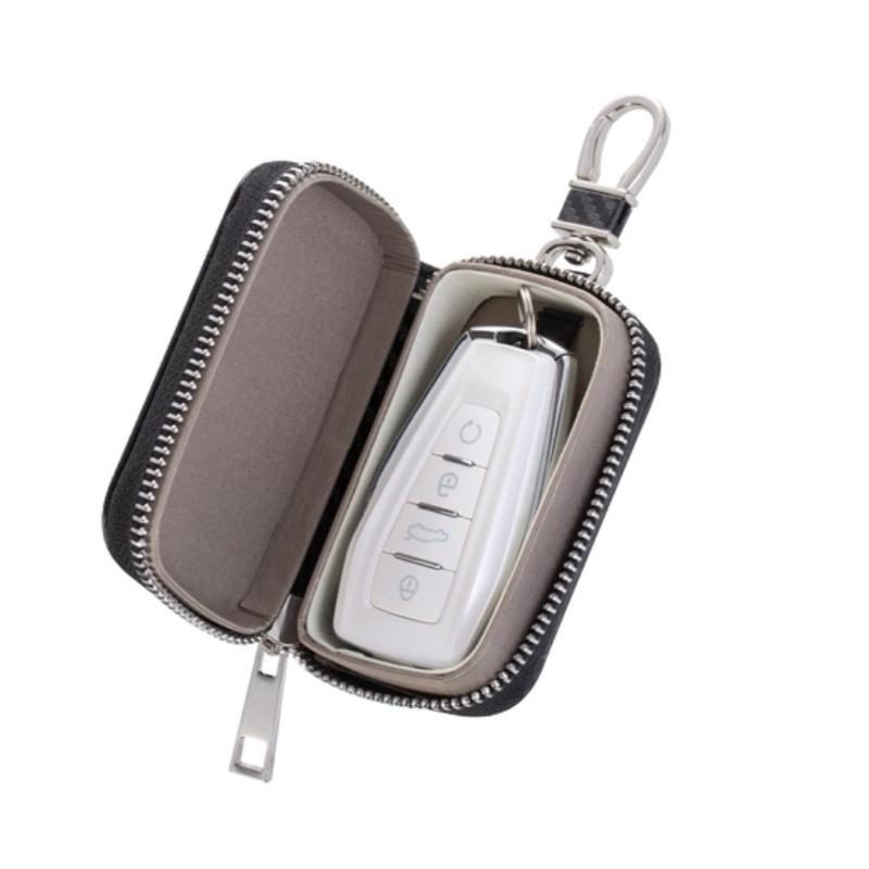 Car Key Signal Blocker Case Faraday Box Anti-Theft Anti-Hacking RFID Signal Blocking Bag PU Leather Pouch Case Blocker Key Fob
