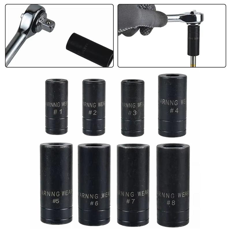 Double Head Square Tap Die Socket Adapter Set Taps Reamer Extractor 1/4" 3/8" Socket Driver Thread Repair Electric Drill Tools