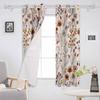 Handgezeichnete Blumenblattlinien Verdunkelungsvorhänge für Wohnzimmer Schlafzimmer Fensterbehandlung Jalousien Vorhänge