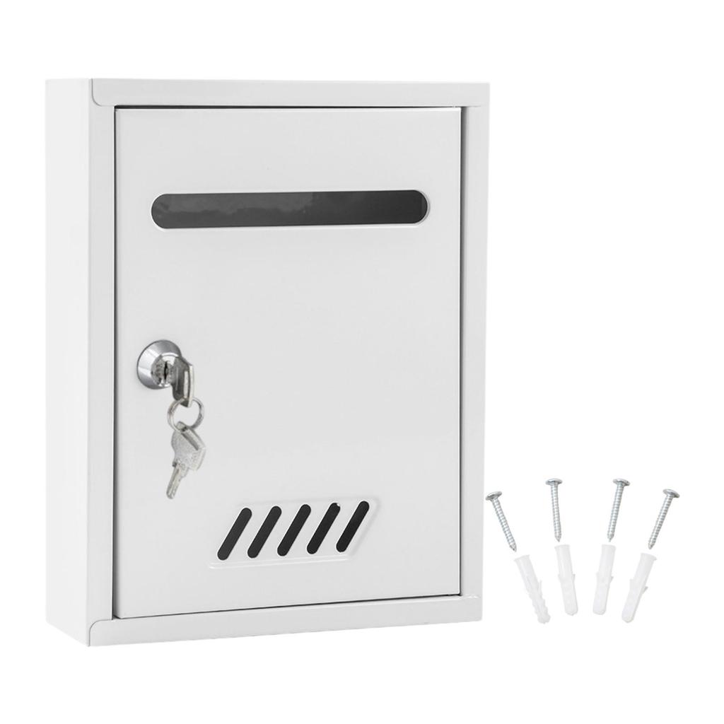 Wall Mounted Mailbox Letter Box Mail Insertion Locking Mail Box for Outdoor Office Front Door House External Home Decoration