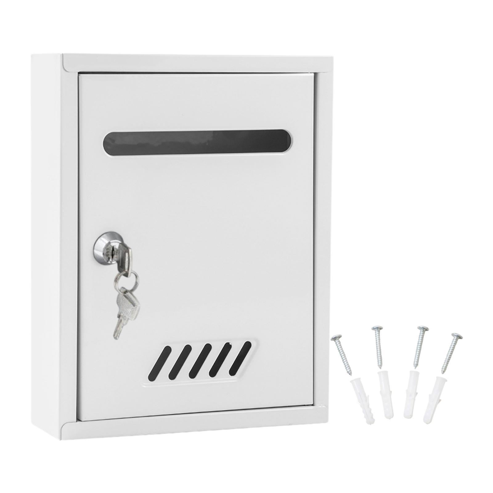 Wall Mounted Mailbox Letter Box Mail Insertion Locking Mail Box for Outdoor Office Front Door House External Home Decoration