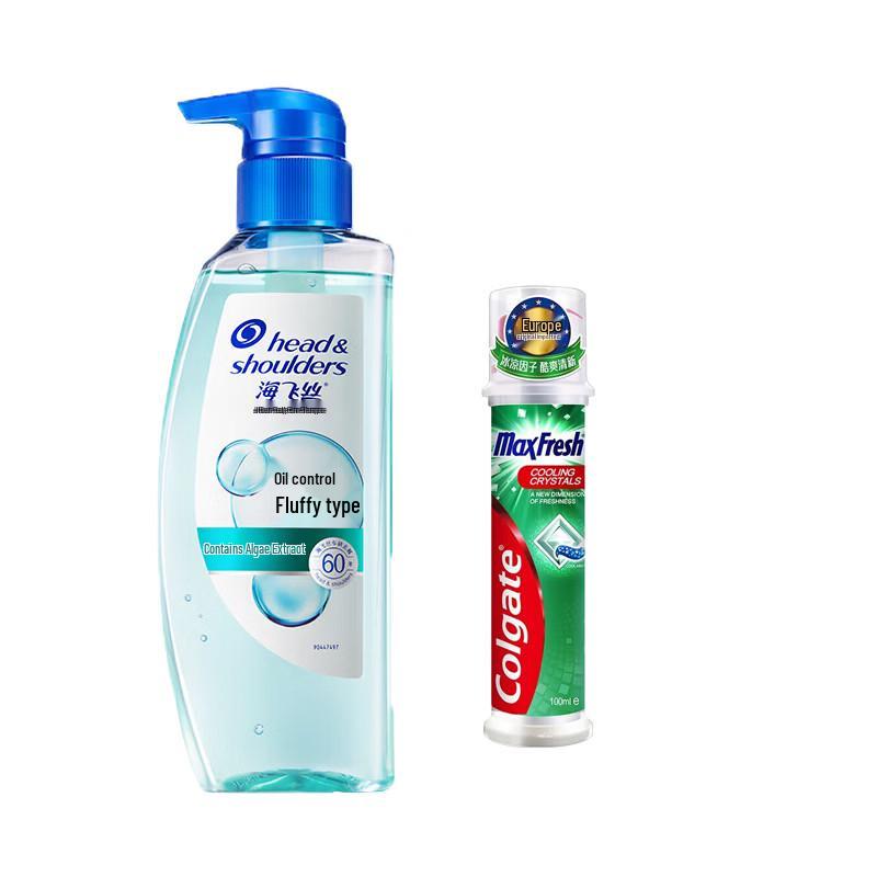 Colgate Cooling Fresh Toothpaste & Anti-Dandruff Shampoo Bundle