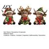 Detailed Figurines for Porch 3Pcs Christmas Highland Cow Figurine, Resin Yak Statues with JOY Letter Sign, Decorative Accents Desk Farmhouse Tabletop