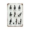 HD Tin Sign Funny Bathroom Humor Vintage Metal Wall Art Retro Toilet Decor Set