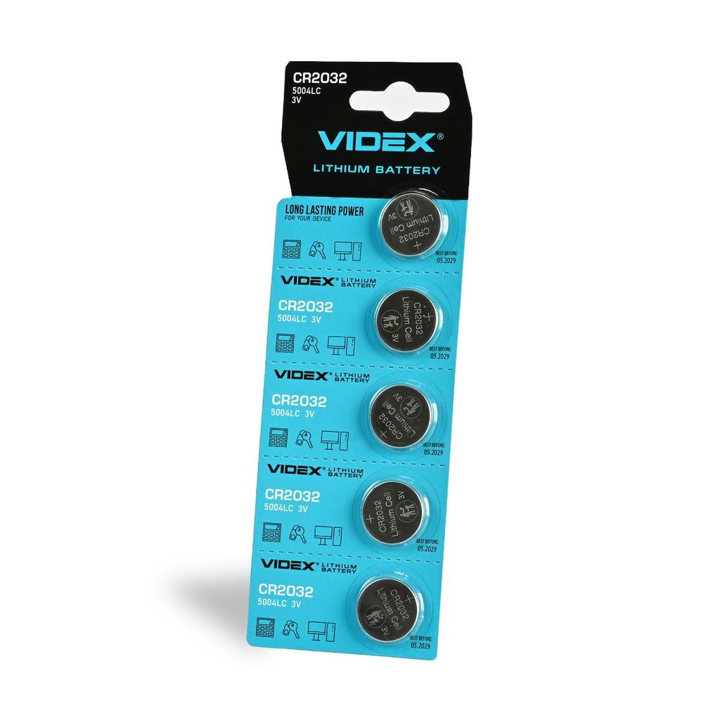 5 Stück. Starke Langlebige Lithium-Knopfzelle Set Videx Cr2032 Cr2032 3V 220 mAh