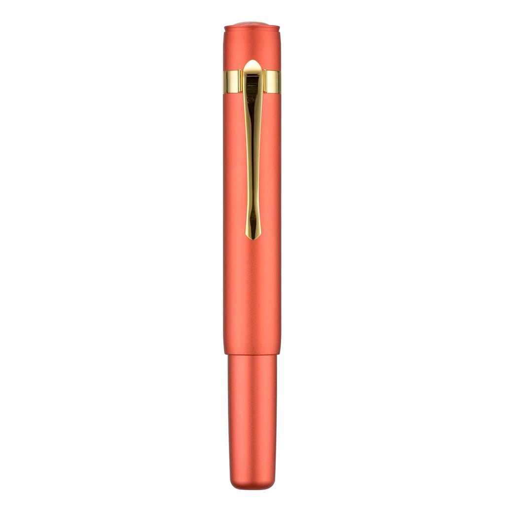 Hongdian M2 Mini Fountain Fine Soft Slim Pocket Travel Pen Pen, Orange, Nib, Nib, Aluminum,