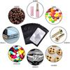 100 Pieces Resealable  with Aluminum Foil Pouch Smell Proof Bag for Food Storage