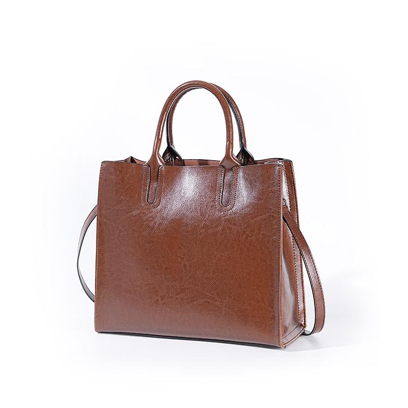 Large capacity bag women's leather portable tote bag, computer bag business women's bag women's bag
