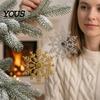 Three Dimensional Snowflake Hanging Ornaments 3Pcs Christmas Tree Snowflakes Ornaments, 10cm Glitter Plastic Holiday Party Decor for Decorations