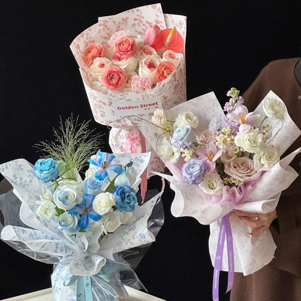10pcs Waterproof Flower Wrapping Paper Wedding Bouquets Packing Material  Gift Presentation