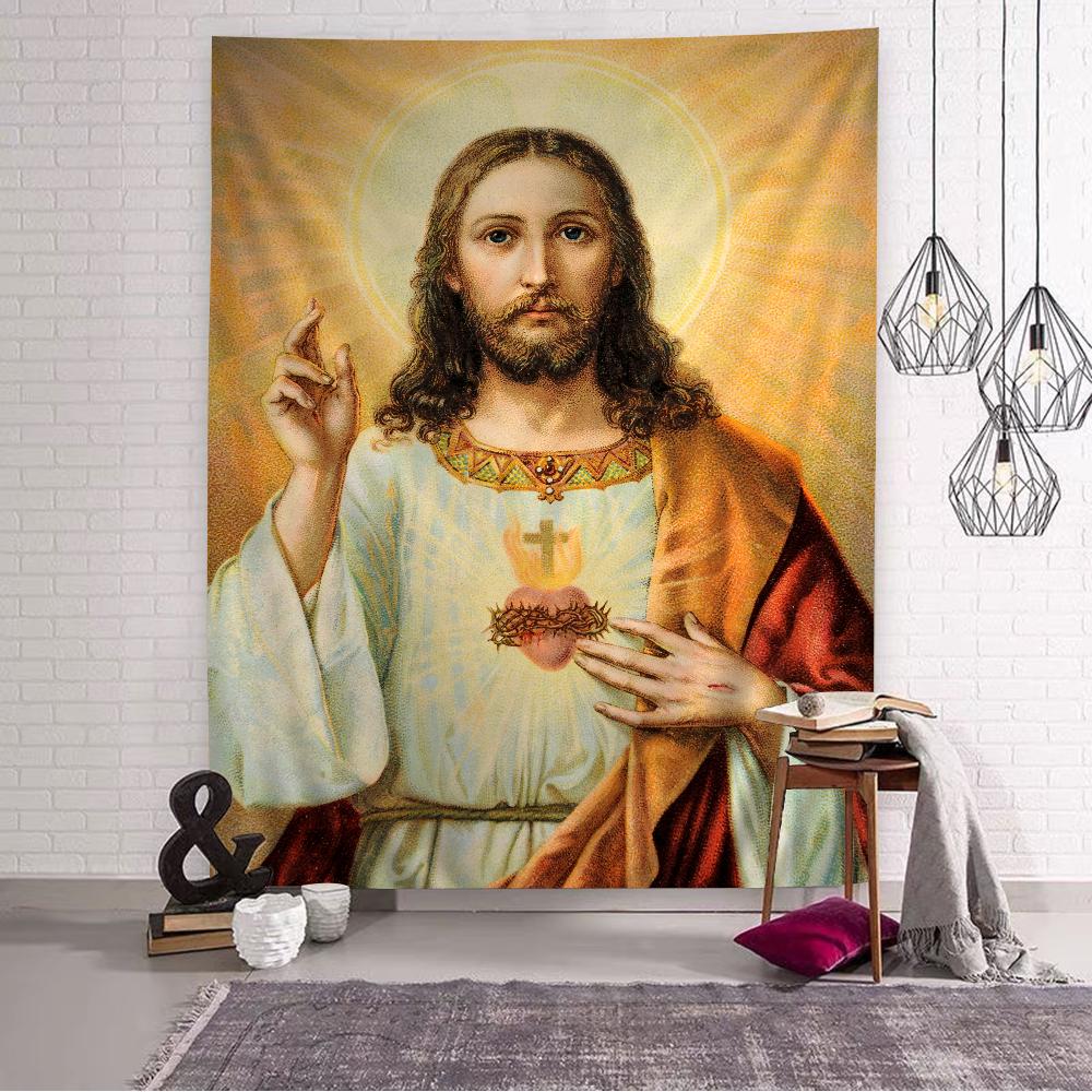 Cristo Jesus Hanging Bohemian Tapestry Indian Buddha Wall Decoration Witchcraft Bohemian Hippie Cheap Hippie Wall Hanging