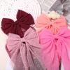 8Colors Elegant Bow Ribbon Hair Clip Women  Solid Satin Spring Clip Ponytail Bow Fashion Simple Hairpin Girls Hair Accessories