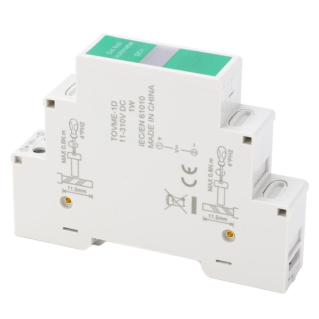 DC Voltage Meter LED Digital Display Switching Output DIN Rail Mount Voltmeter Electrical