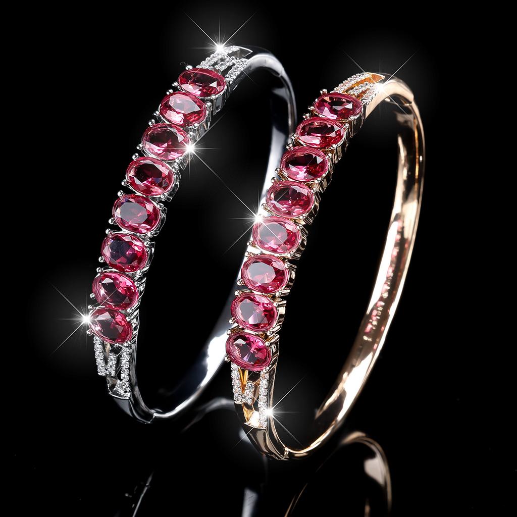 Fashionable and Luxurious Zircon Women's Simple, High-end and Versatile Colorful Bracelet