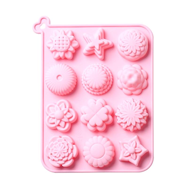 Flower Molds Silicone Daisy Flower Fondant Chocolate Molds Floral Sunflower Tulip Daisy Candy Baking Accessories Cake Tools