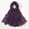 Large Size Cotton Feeling Scarf Women Plain Foulard Femme Luxury Hijab Long Bandana Evening Party Dress Shawls and Wraps
