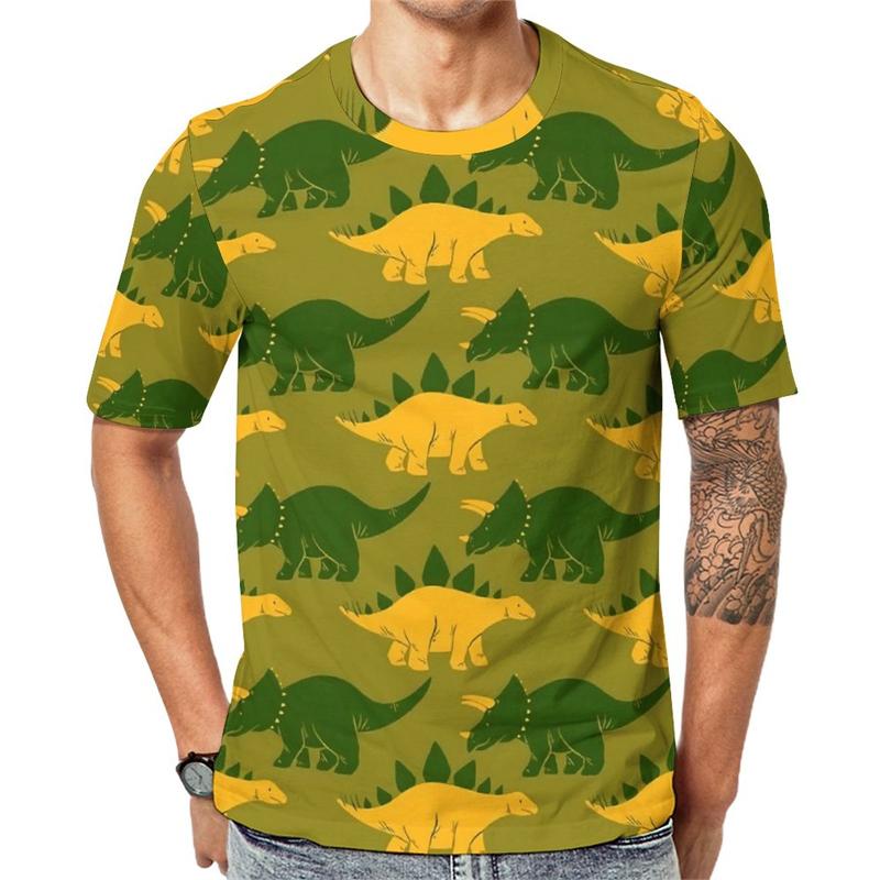 

Футболка с 3D-принтом «Динозавр», мужская и женская одежда, милый рисунок динозавра, детские новинки, топы и футболки, повседневная модная футболка с рисунком M